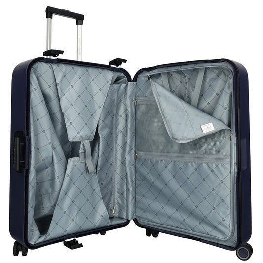 Chicago Hartschalenkoffer L 75cm 96Liter Polypropylen-Trolley TSA 4 Doppelrollen navy