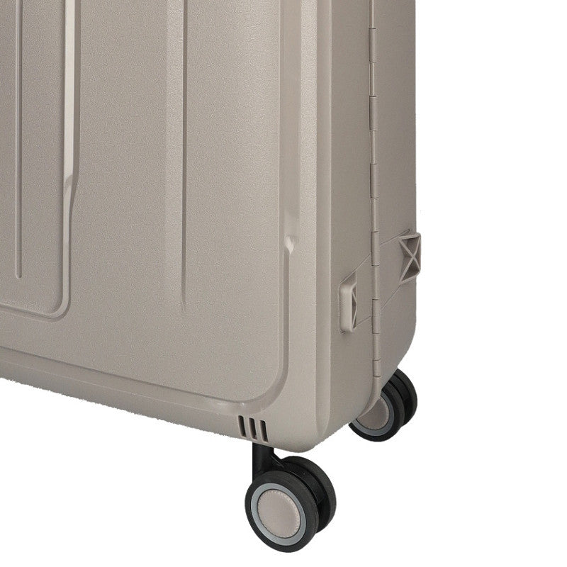 Chicago Hartschalenkoffer L 75cm 96Liter Polypropylen-Trolley TSA 4 Doppelrollen Champagner