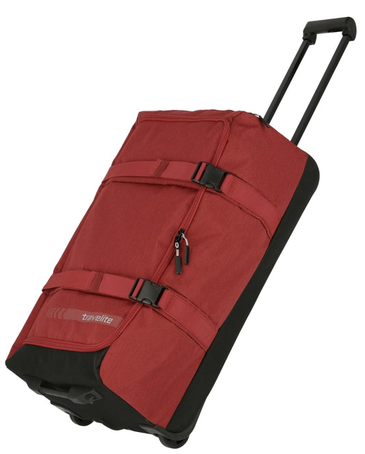 Travelite Kick Off Rollenreisetasche L – große Sport- und Reisetasche mit 65 L Volumen rot