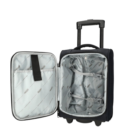 Enrico Benetti – Oakville Underseater Trolley S – ultraleichter kompakter Handgepäck-Trolley 25 L – als Kabinengepäck unter dem Sitz geeignet – 2-Rollen Reise-Trolley für Flugreisen, Kurztrips & Businessreisen - schwarz