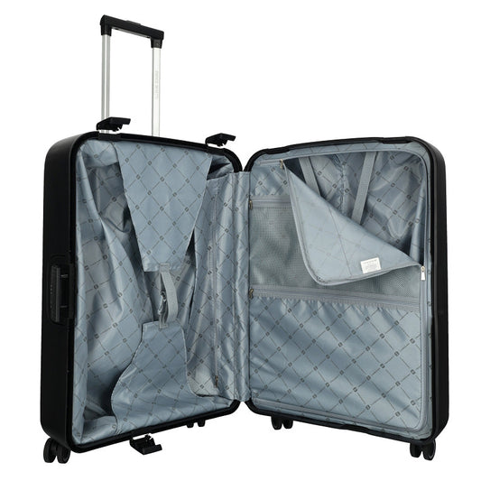 Chicago Hartschalenkoffer L 75cm 96Liter Polypropylen-Trolley TSA 4 Doppelrollen schwarz