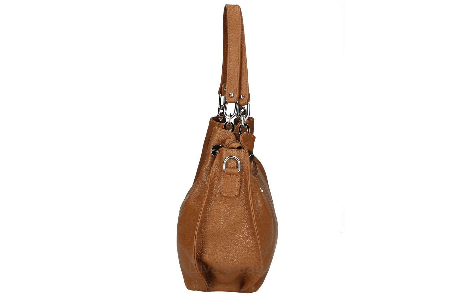 Funktionale Handtasche TINA aus Leder 100% Made in Tuscany