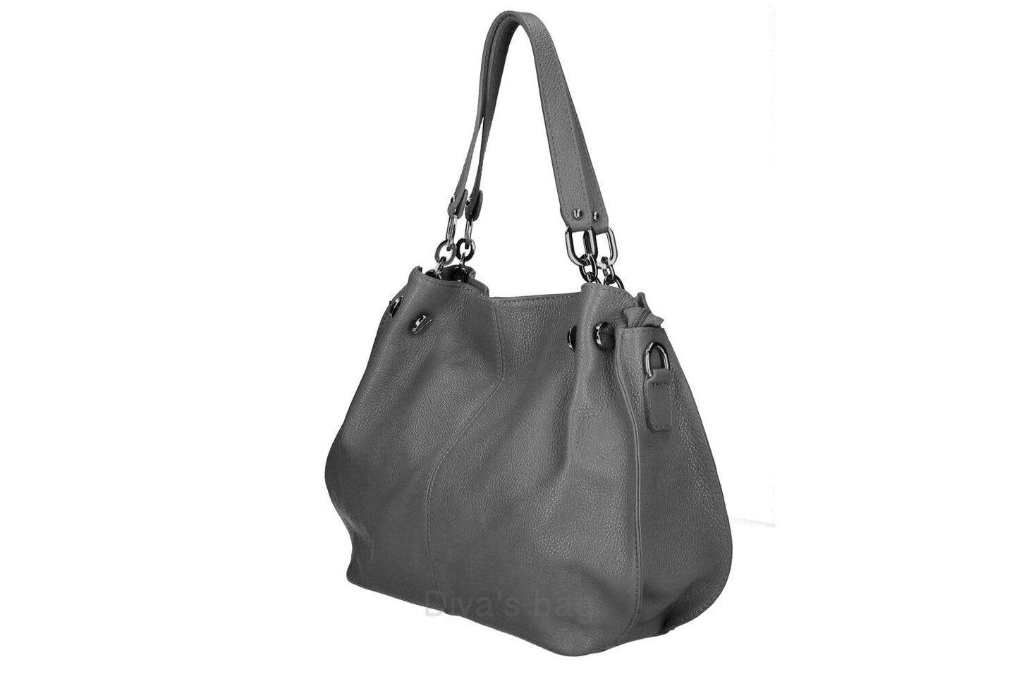 Funktionale Handtasche TINA aus Leder 100% Made in Tuscany