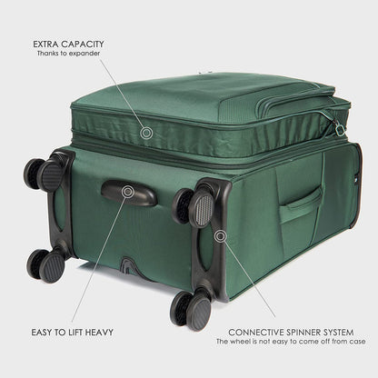 Toledo Reisetrolley Weichgepäck mit Dehnfalte S+M+L lieferbar