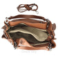 Funktionale Handtasche TINA aus Leder 100% Made in Tuscany