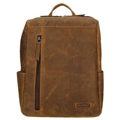 Enrico Benetti – Genua – Rucksack aus Leder – 30 × 23 × 9 cm