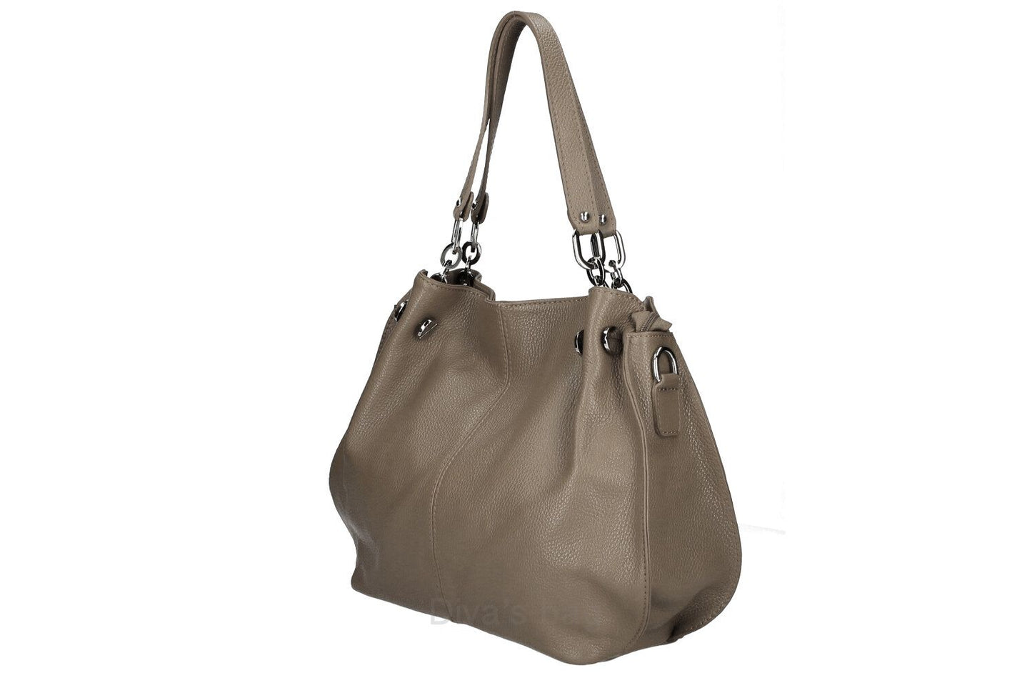 Funktionale Handtasche TINA aus Leder 100% Made in Tuscany