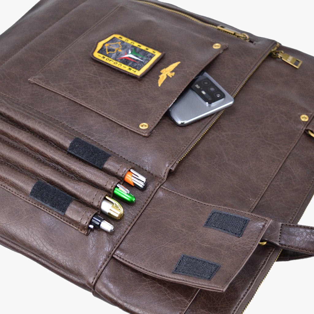 Aeronautica Militare Pilot Helm-Tasche Helmtasche Laptoptasche AM-310 Grün / Schwarz