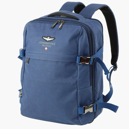 Aeronautica Militare Frecce Erweiterbarer Canvas Laptop-Rucksack PC 15,6 Zoll AM-343 Grün / Blau / Schwarz