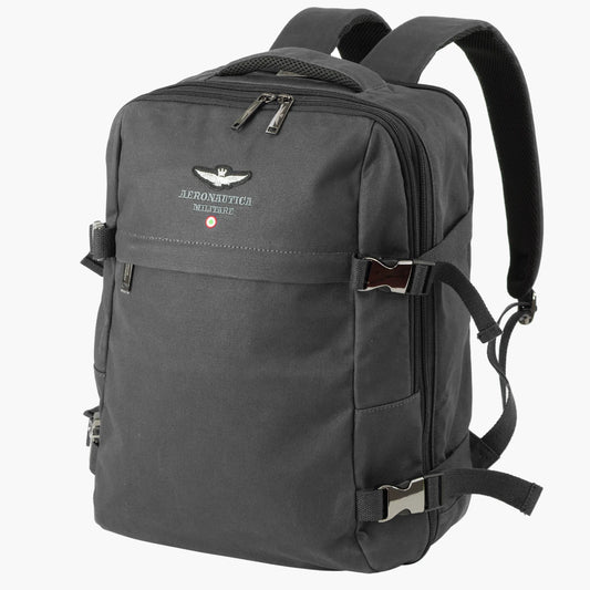 Aeronautica Militare Frecce Erweiterbarer Canvas Laptop-Rucksack PC 15,6 Zoll AM-343 Grün / Blau / Schwarz