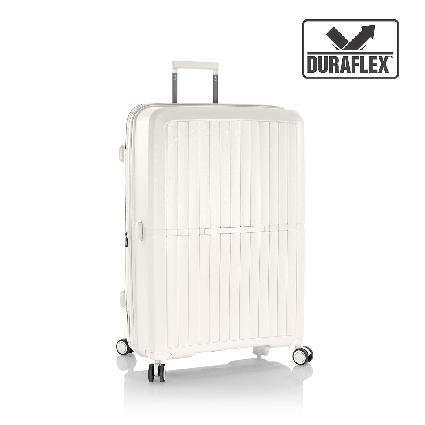 Heys Airlite 30″ Hartschalen-Trolley – 100 % Duraflex™, ca. 125 L Volumen, erweiterbar, 76 × 50 × 30,6 cm, 4 Rollen, weiss