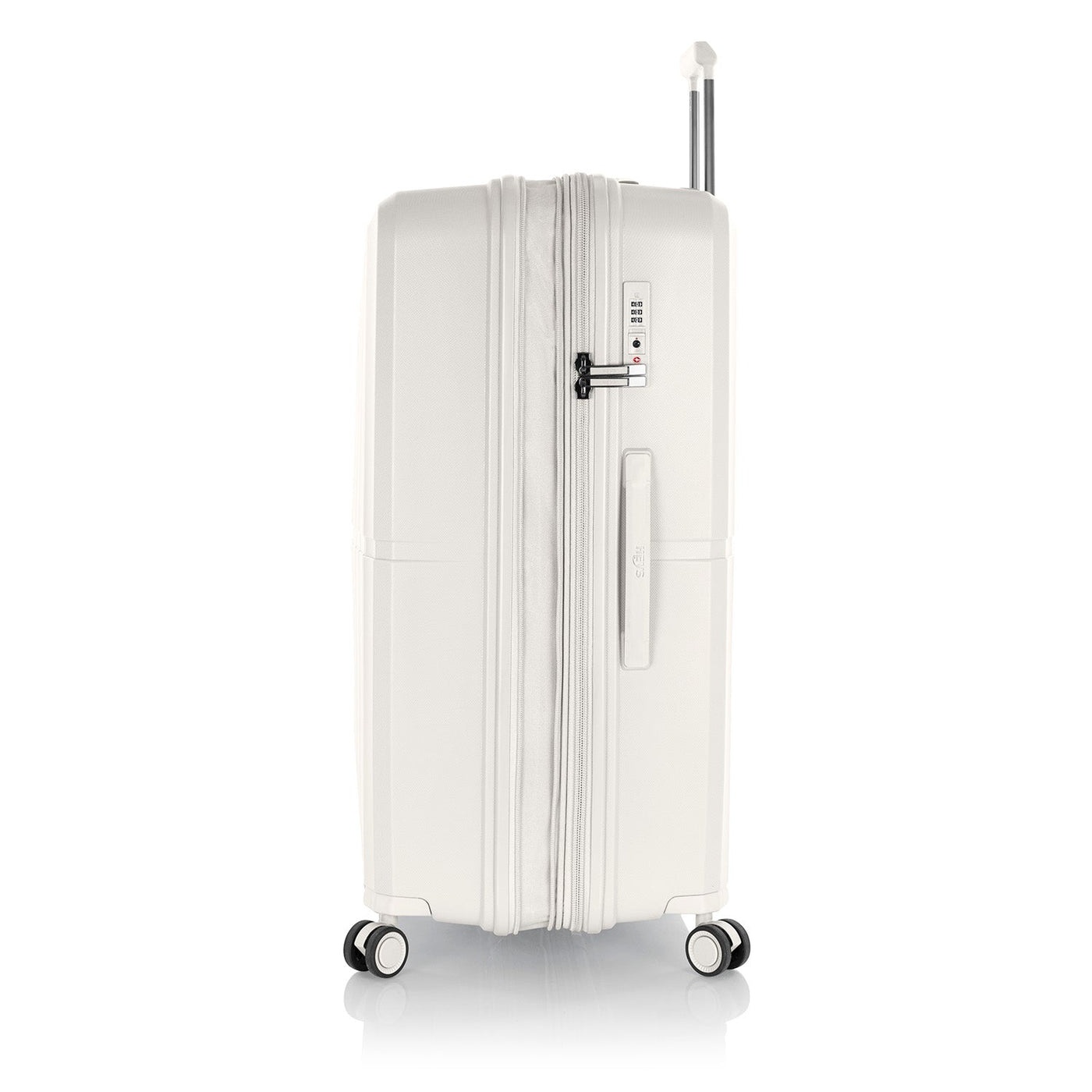Heys Airlite 30″ Hartschalen-Trolley – 100 % Duraflex™, ca. 125 L Volumen, erweiterbar, 76 × 50 × 30,6 cm, 4 Rollen, weiss