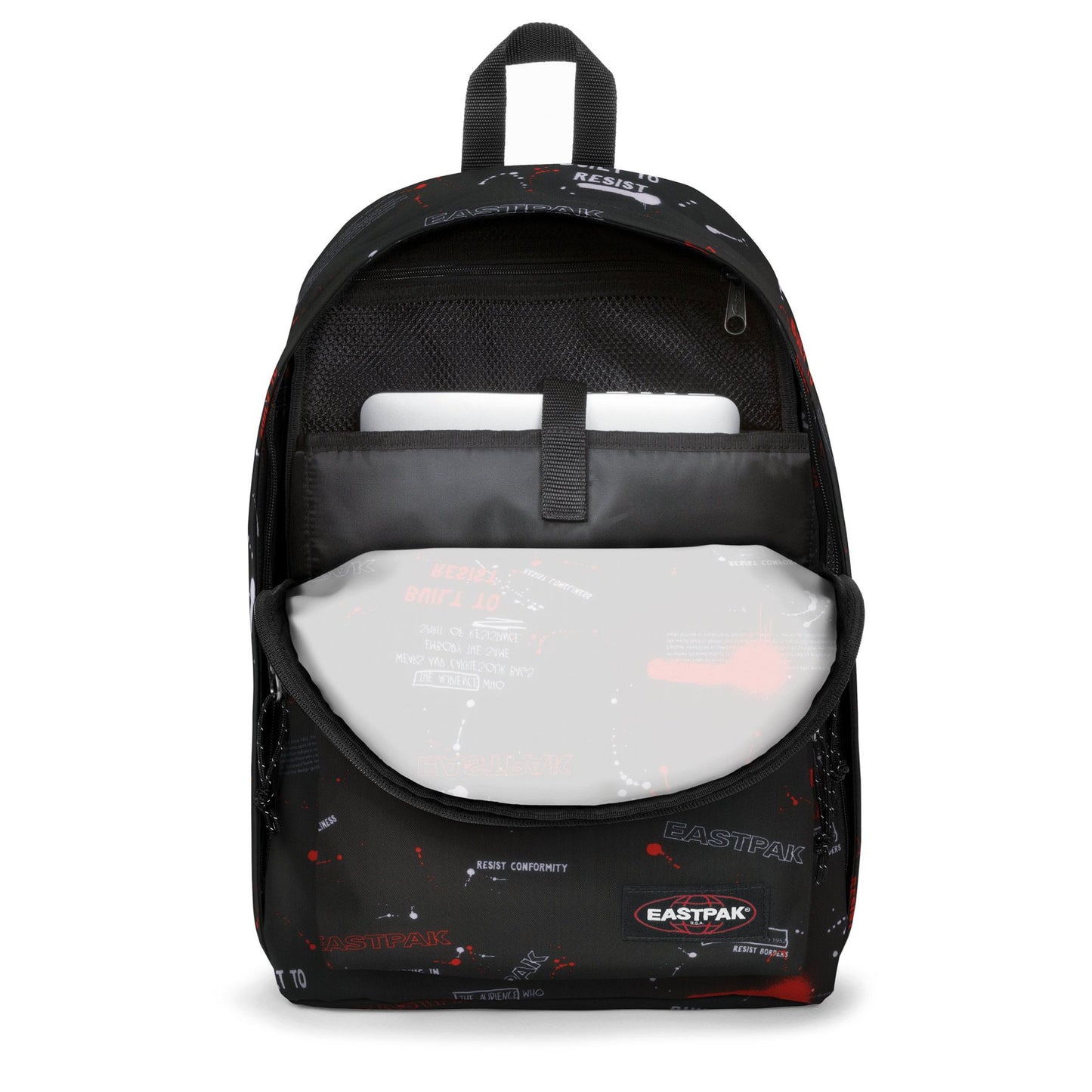 Eastpak Out of Office Rucksack – 27 L, Laptopfach 14", ergonomische Träger, wasserabweisend - tags black
