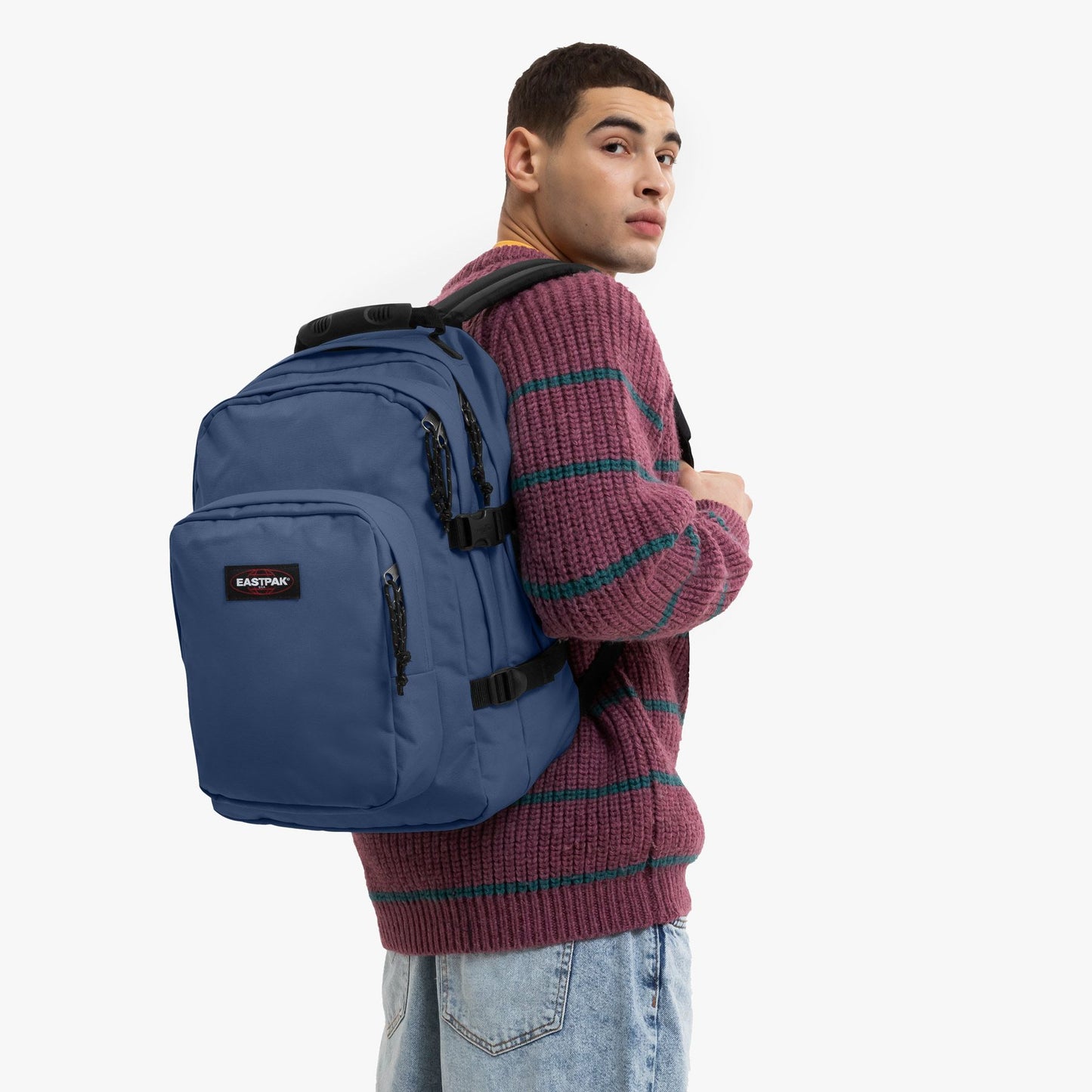 Eastpak Provider Rucksack  – groß, 44×31×25 cm, ca. 33 L Volumen, mit Laptopfach powder pilot