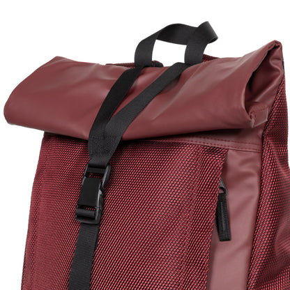 Eastpak Tecum Roll Rucksack – 20 L, Roll-Top Öffnung, gepolstertes Laptopfach, wetterfest CNNCT Burgundy