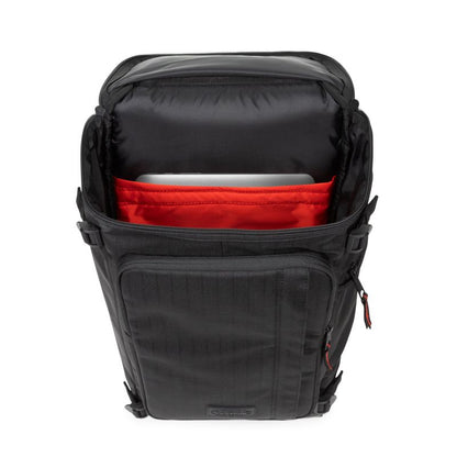 Eastpak Tecum Top Rucksack – 29,5 × 49 × 19,5 cm, 23 L, Laptopfach 15″, wasserabweisend - CNNCT Rip Black