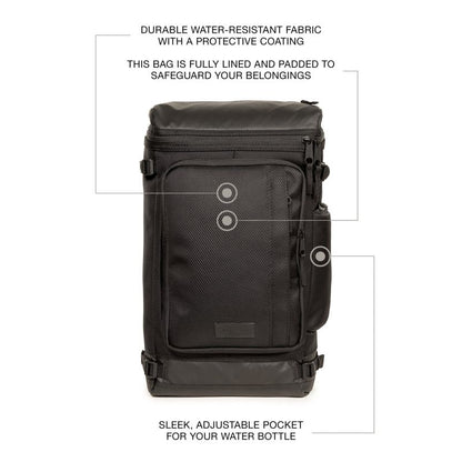 Eastpak Tecum Top Rucksack – 29,5 × 49 × 19,5 cm, 23 L, Laptopfach 15″, wasserabweisend - Cnnct coat