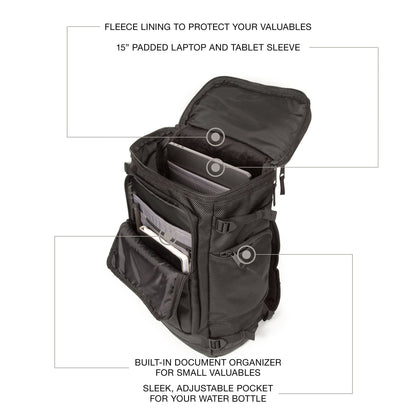 Eastpak Tecum Top Rucksack – 29,5 × 49 × 19,5 cm, 23 L, Laptopfach 15″, wasserabweisend - Cnnct coat