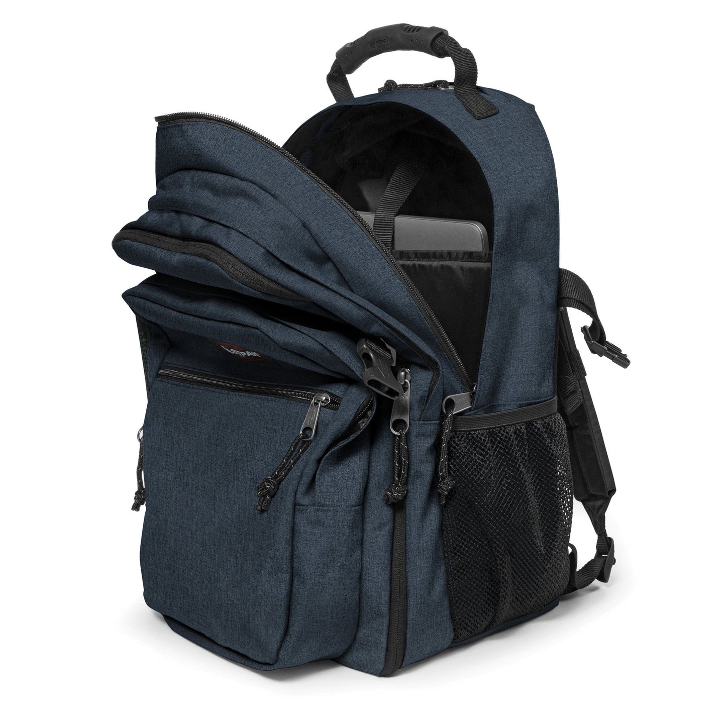 Eastpak Tutor Rucksack – groß, 48×32×26 cm, ca. 39 L Volumen, mit Laptopfach bis 15″ Triple Denim