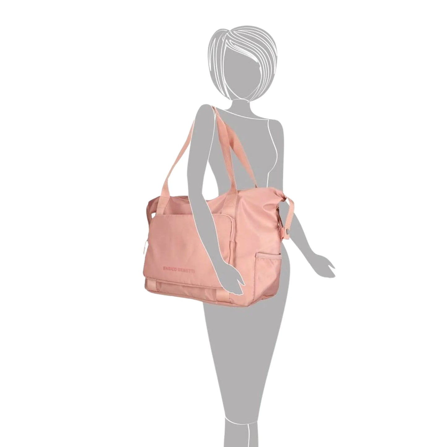 ENRICO BENETTI "Lakers" Sporttasche 50 cm | Kompakte Reisetasche/Duffelbag (Handgepäckgröße) mit Schuhfach rose