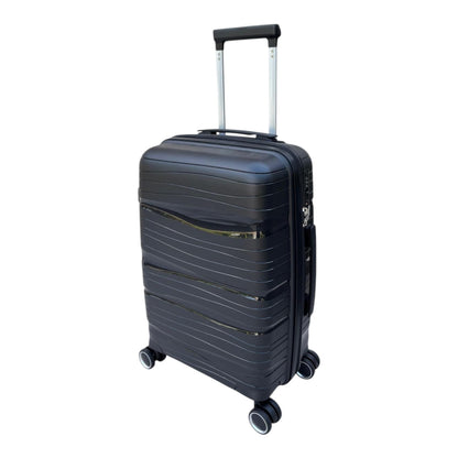 Kabinentrolley Reisetrolley Size S Small 55x39x20cm unzerbrechlich PP schwarz 8 Rollen