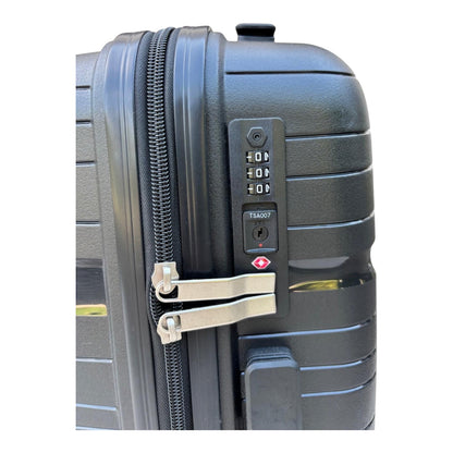Kabinentrolley Reisetrolley Size S Small 55x39x20cm unzerbrechlich PP schwarz 8 Rollen