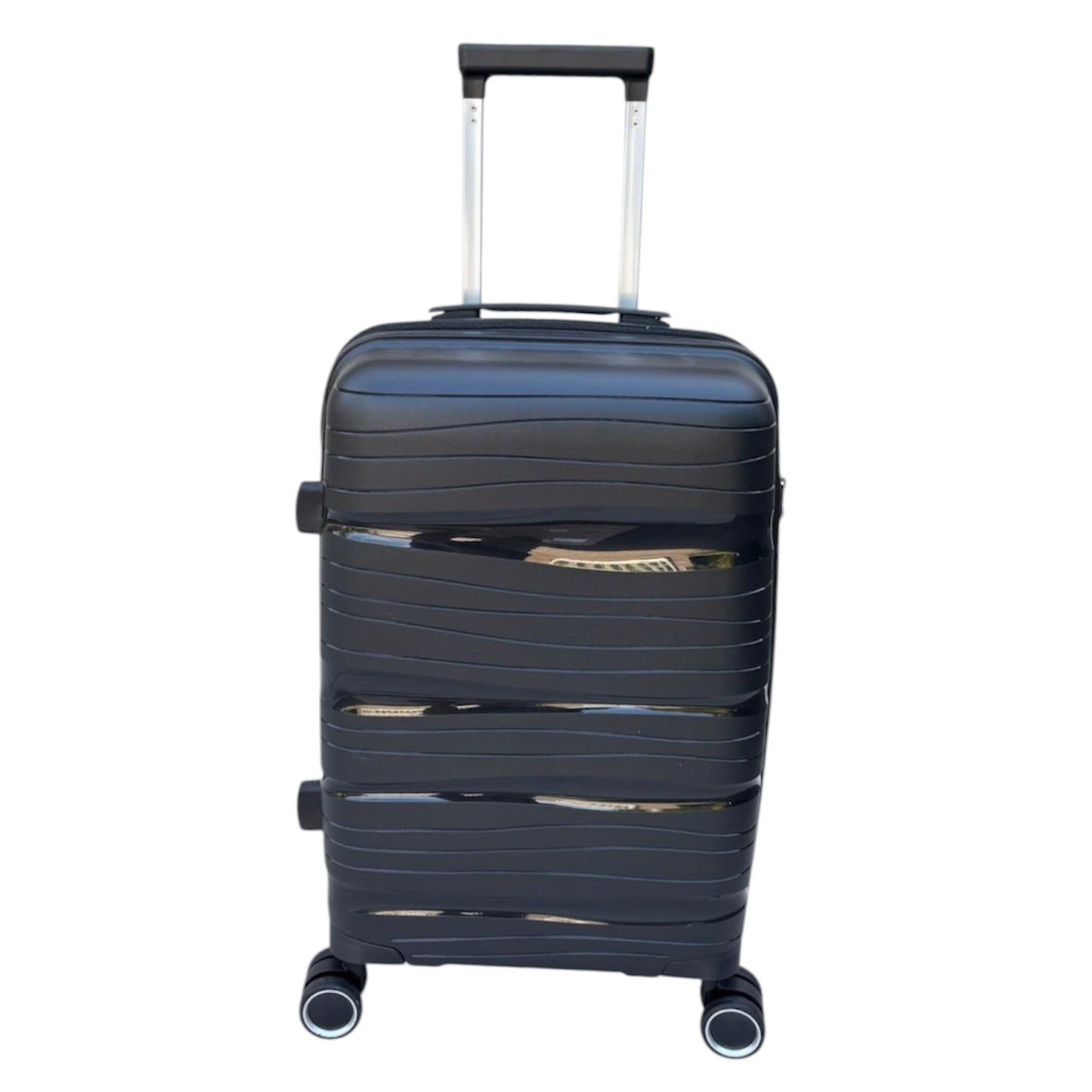 Kabinentrolley Reisetrolley Size S Small 55x39x20cm unzerbrechlich PP schwarz 8 Rollen