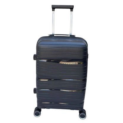 Kabinentrolley Reisetrolley Size S Small 55x39x20cm unzerbrechlich PP schwarz 8 Rollen