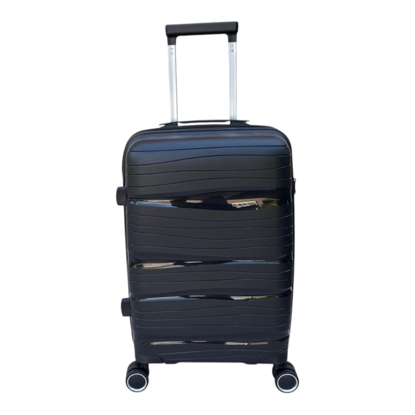Kabinentrolley Reisetrolley Size S Small 55x39x20cm unzerbrechlich PP schwarz 8 Rollen