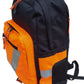 Rucksack mit Bodenfach in Warnfarbe orange