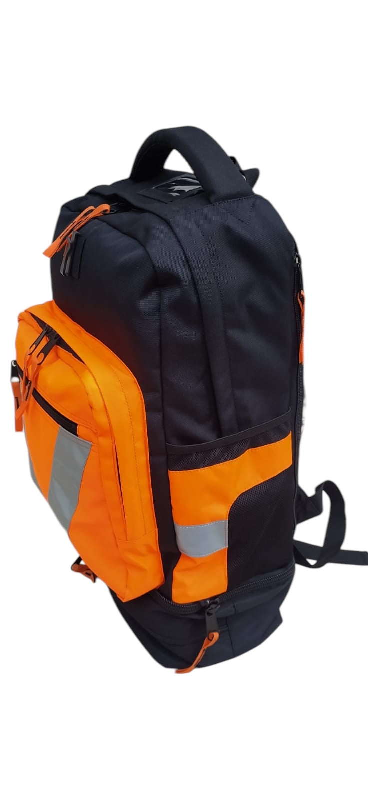 Rucksack mit Bodenfach in Warnfarbe orange