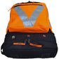 Rucksack mit Bodenfach in Warnfarbe orange