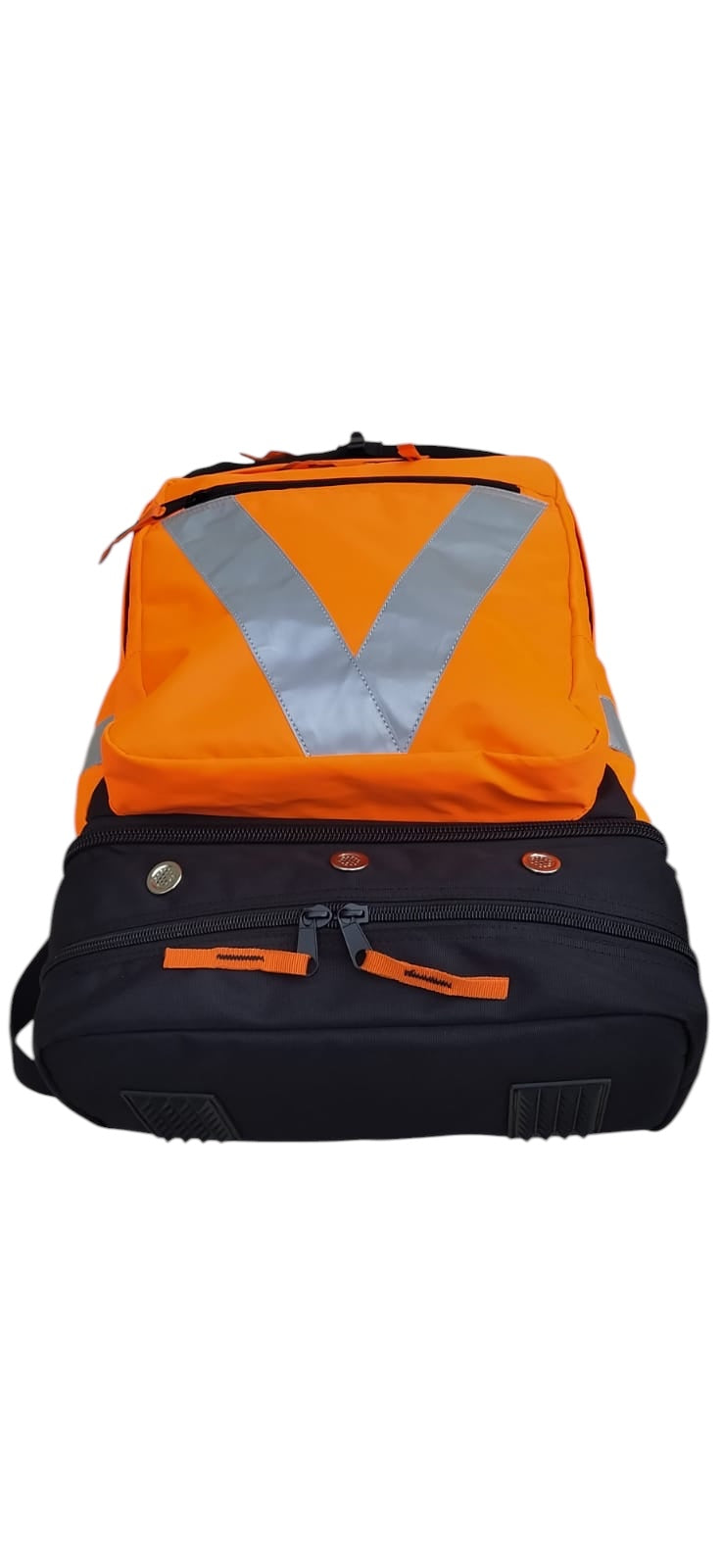 Rucksack mit Bodenfach in Warnfarbe orange