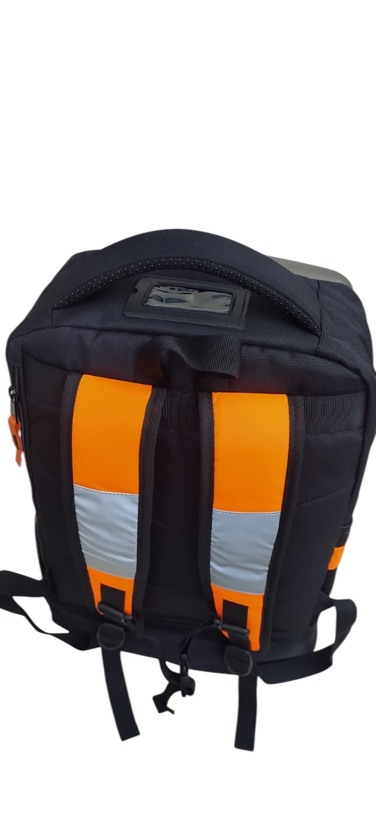 Rucksack mit Bodenfach in Warnfarbe orange