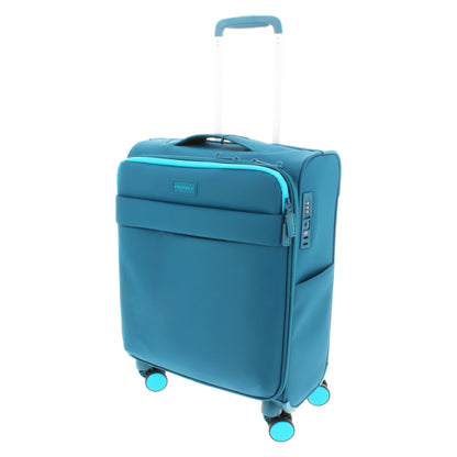 FRANKY T25 Trolley-Set | Ultraleichte 4-Rollen Weichgepäck-Koffer S, M, L mit Erweiterung & TSA-Sicherheit petrol