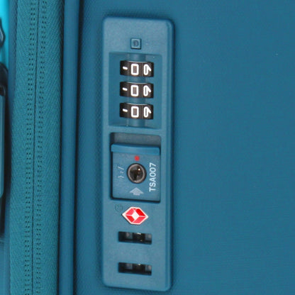 FRANKY T25 Trolley-Set | Ultraleichte 4-Rollen Weichgepäck-Koffer S, M, L mit Erweiterung & TSA-Sicherheit petrol