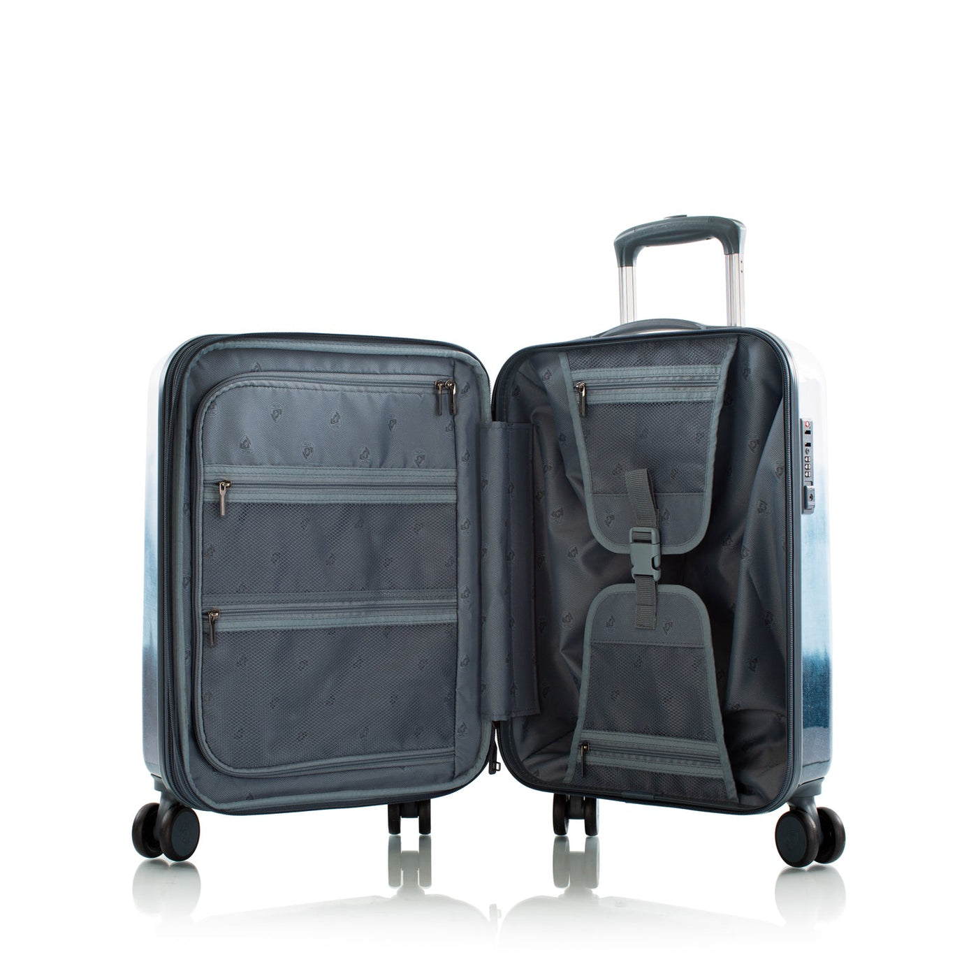 Heys – Tie-Dye Blue Fashion Spinner® 21″ Carry-On – 53 × 38 × 23 cm – erweiterbarer Handgepäck-Koffer