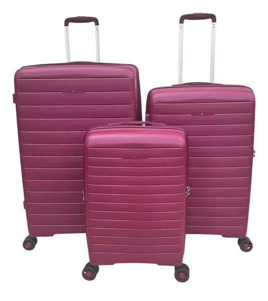 Verage Michelin 3 tlg. Kofferset – unzerbrechlicher erweiterbarer Hartschalen-Koffer mit TSA-Schloss jujube red - Schluga Koffer & Taschen GmbH