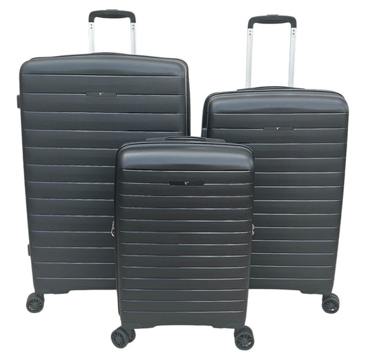 Verage Michelin 3 tlg. Kofferset – unzerbrechlicher erweiterbarer Hartschalen-Koffer mit TSA-Schloss schwarz - Schluga Koffer & Taschen GmbH