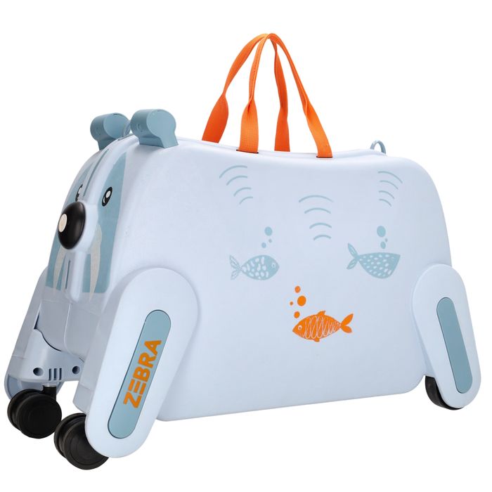 ZEBRA TRENDS Ranger Hartschalen-Trolley Kompakt 55 cm Blau Kinderkoffer 48 Liter Polypropylen 4-Rollen