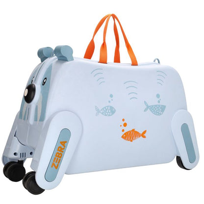 ZEBRA TRENDS Ranger Hartschalen-Trolley Kompakt 55 cm Blau Kinderkoffer 48 Liter Polypropylen 4-Rollen