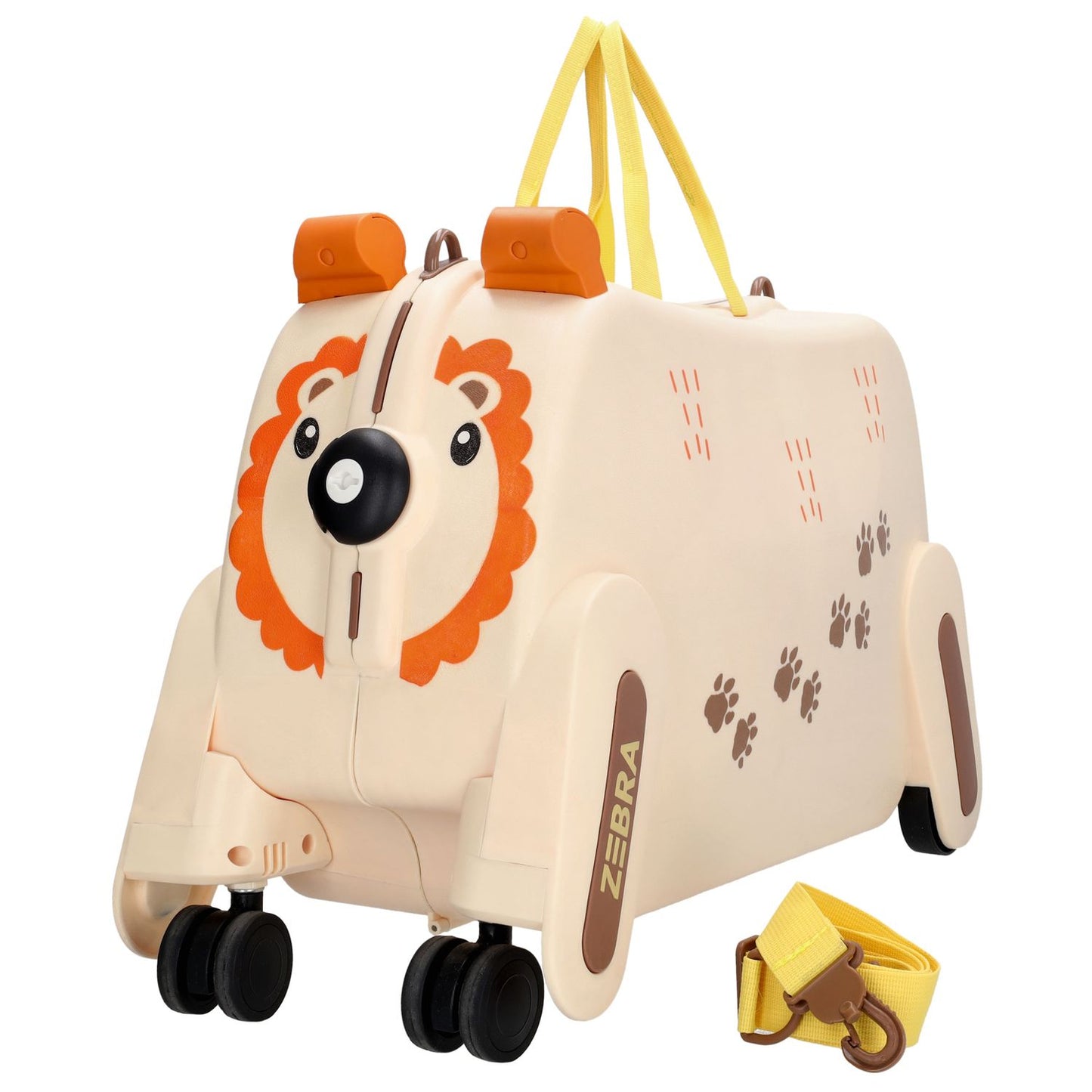ZEBRA TRENDS Ranger Hartschalen-Trolley Kompakt 55 cm Beige Kinderkoffer 48 Liter Polypropylen 4-Rollen