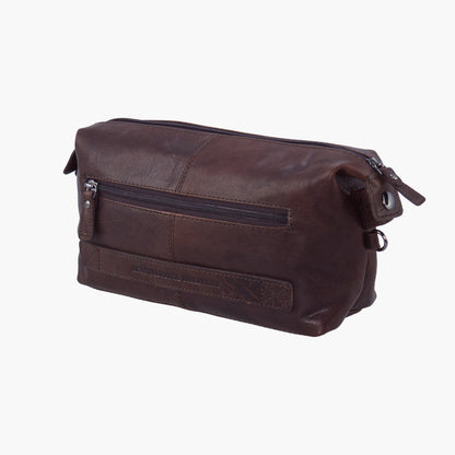 Aeronautica Militare Herren Toilettasche aus 100% echtem Leder, elegante Kulturbeutel für unterwegs, stilvoll und robust.
