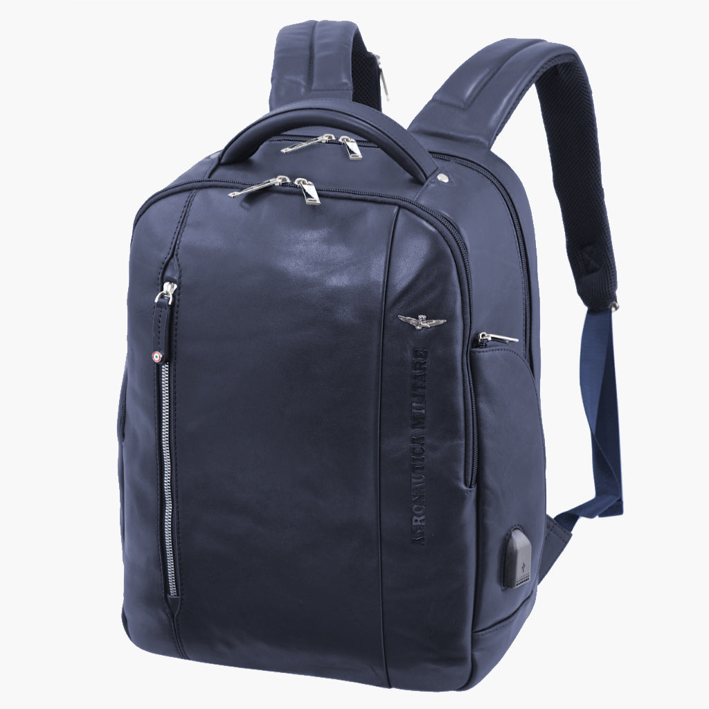 Aeronautica Militare – Thunder – Laptop-Rucksack aus Leder – 43 × 29 × 15 cm