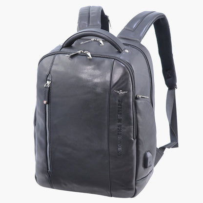 Aeronautica Militare – Thunder – Laptop-Rucksack aus Leder – 43 × 29 × 15 cm