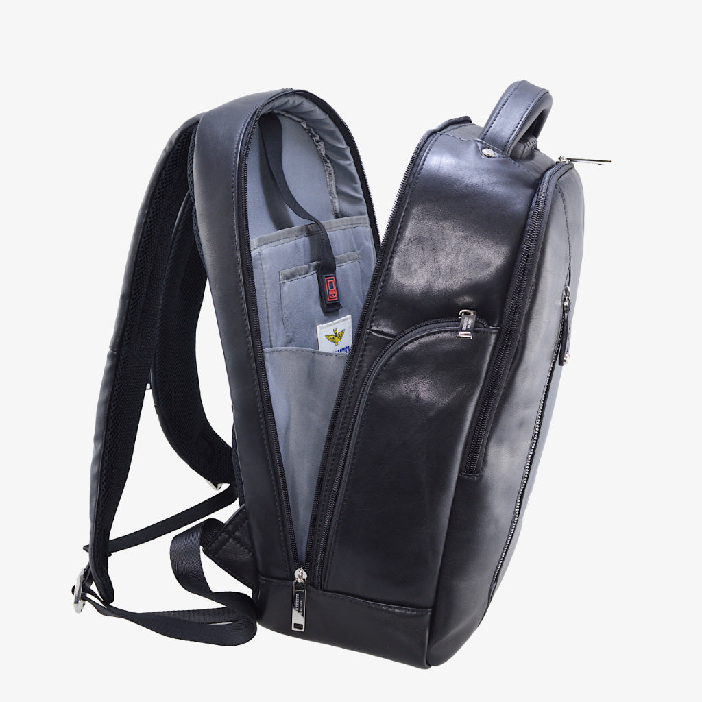 Aeronautica Militare – Thunder – Laptop-Rucksack aus Leder – 43 × 29 × 15 cm