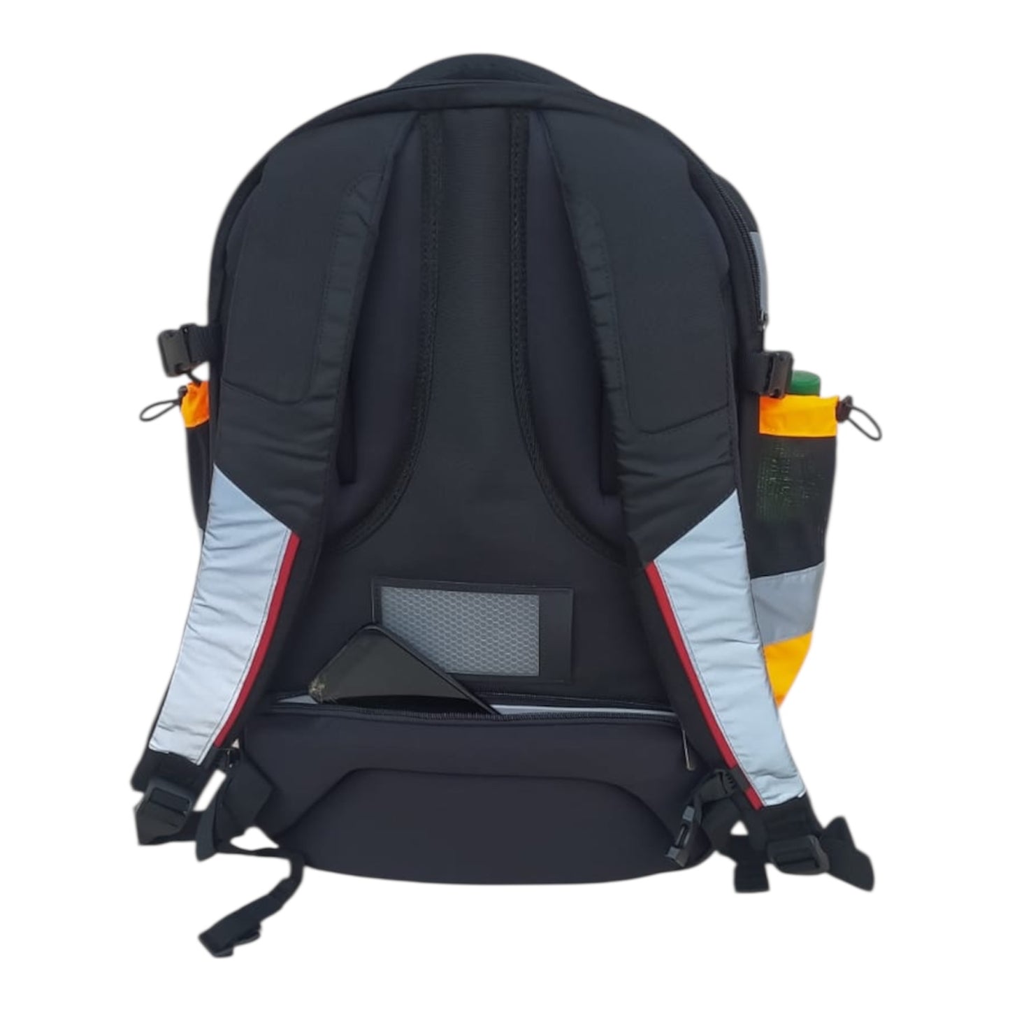 Arbeitsrucksack mit Dehnfalte – Orange – robuster Sicherheitsrucksack für Baustelle, Handwerk & Industrie – 50 × 33 × 22 cm – wasserabweisend, reflektierend, ergonomisch & großes Volumen (34 Liter)