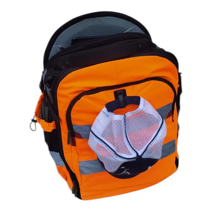Rucksack mit Dehnfalte Warnfarbe orange Arbeitsrucksack (sofort lieferbar)