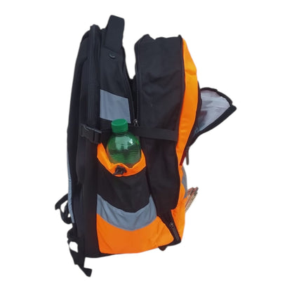 Rucksack mit Dehnfalte Warnfarbe orange Arbeitsrucksack (sofort lieferbar)