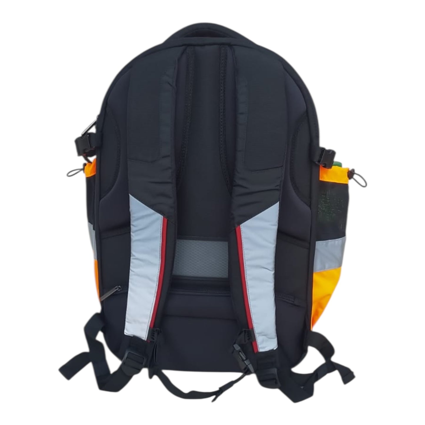 Arbeitsrucksack mit Dehnfalte – Orange – robuster Sicherheitsrucksack für Baustelle, Handwerk & Industrie – 50 × 33 × 22 cm – wasserabweisend, reflektierend, ergonomisch & großes Volumen (34 Liter)